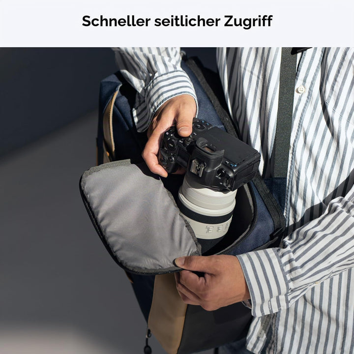 K&amp;F Concept Kamerarucksack Rolltop 20L Fotorucksack Wasserdicht Robuste Rucksack-Stofftaschen aus St