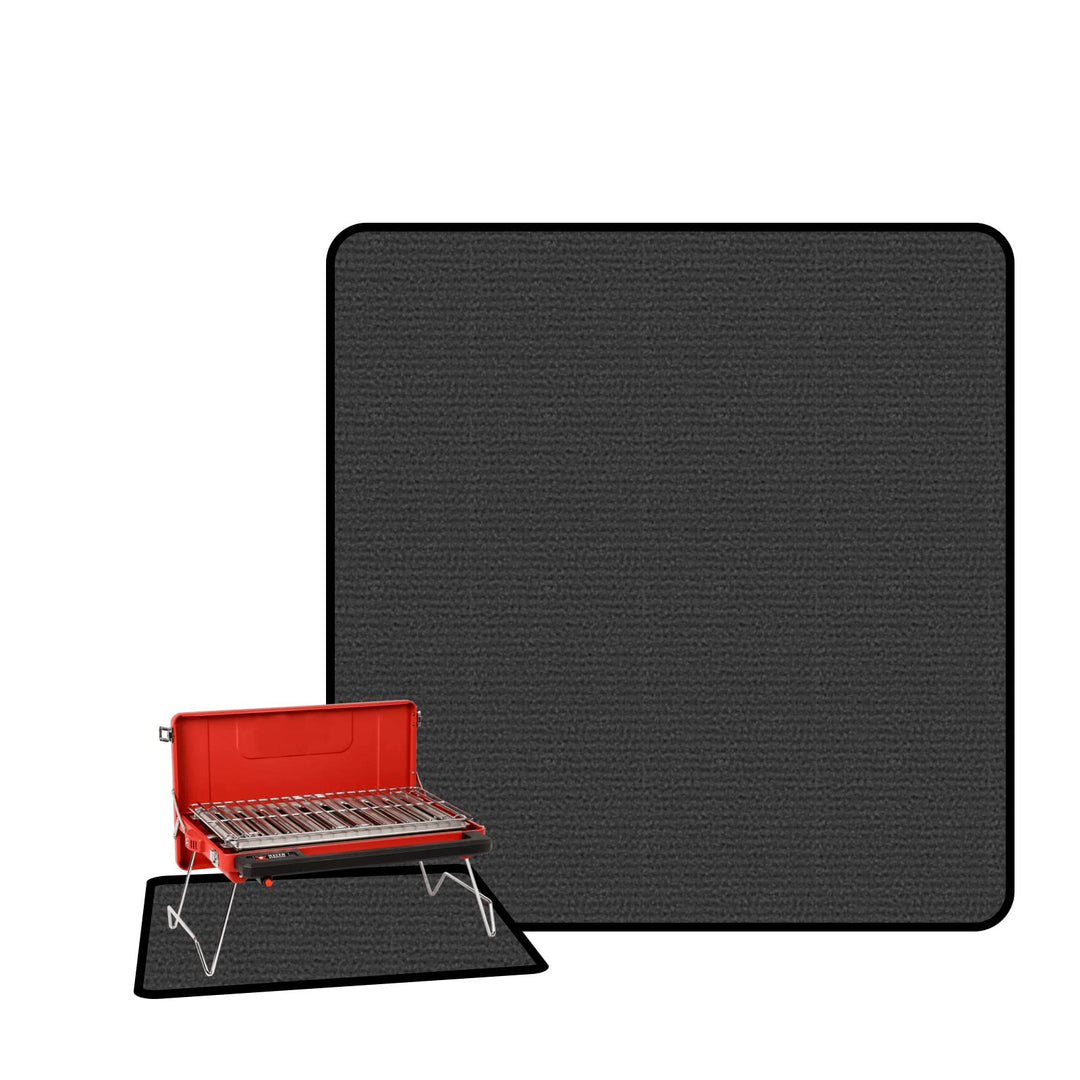 Feuerfeste Matte 45x37cm - Hitzebeständig bis 550°C - Für Kamin, BBQ, Grill & Feuerstelle, Feuerscha