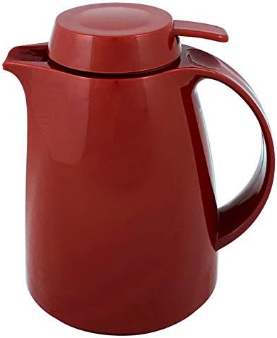 Helios Servitherm Thermoskanne Rot 0,3L – 6h Heiss - Hält Getränke heiss & kalt – Einhandbedienung -