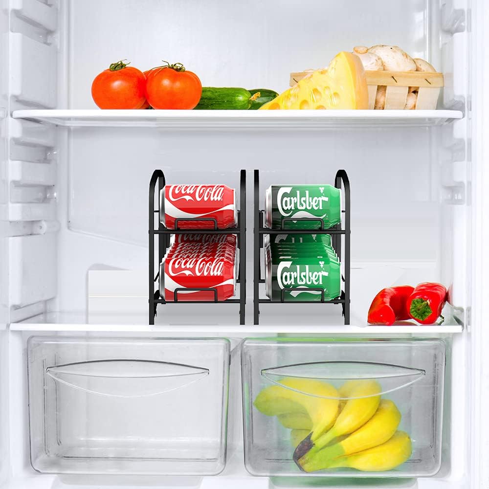 Sepikey 2er Set Rollen Kühlschrank Organizer Dosenspender Dosenhalter Kühlschrank Dosen Organizer fü