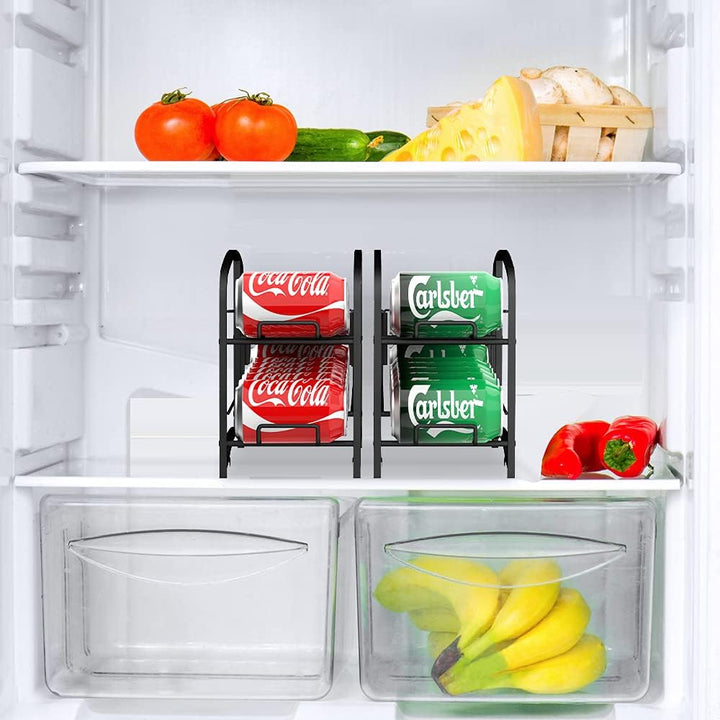 Sepikey 2er Set Rollen Kühlschrank Organizer Dosenspender Dosenhalter Kühlschrank Dosen Organizer fü