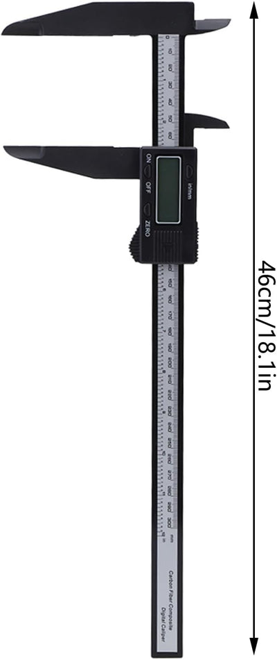 Fafeicy Digitaler elektronischer Messschieber, Carbonlineal, mit langem Kiefer, zum Messen magnetisc