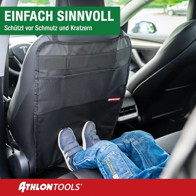 ATHLON TOOLS Rückenlehnen-Schutzmatte beschichtet, Rückenlehnenschutz Auto Kick-Matte, verstärkt - m