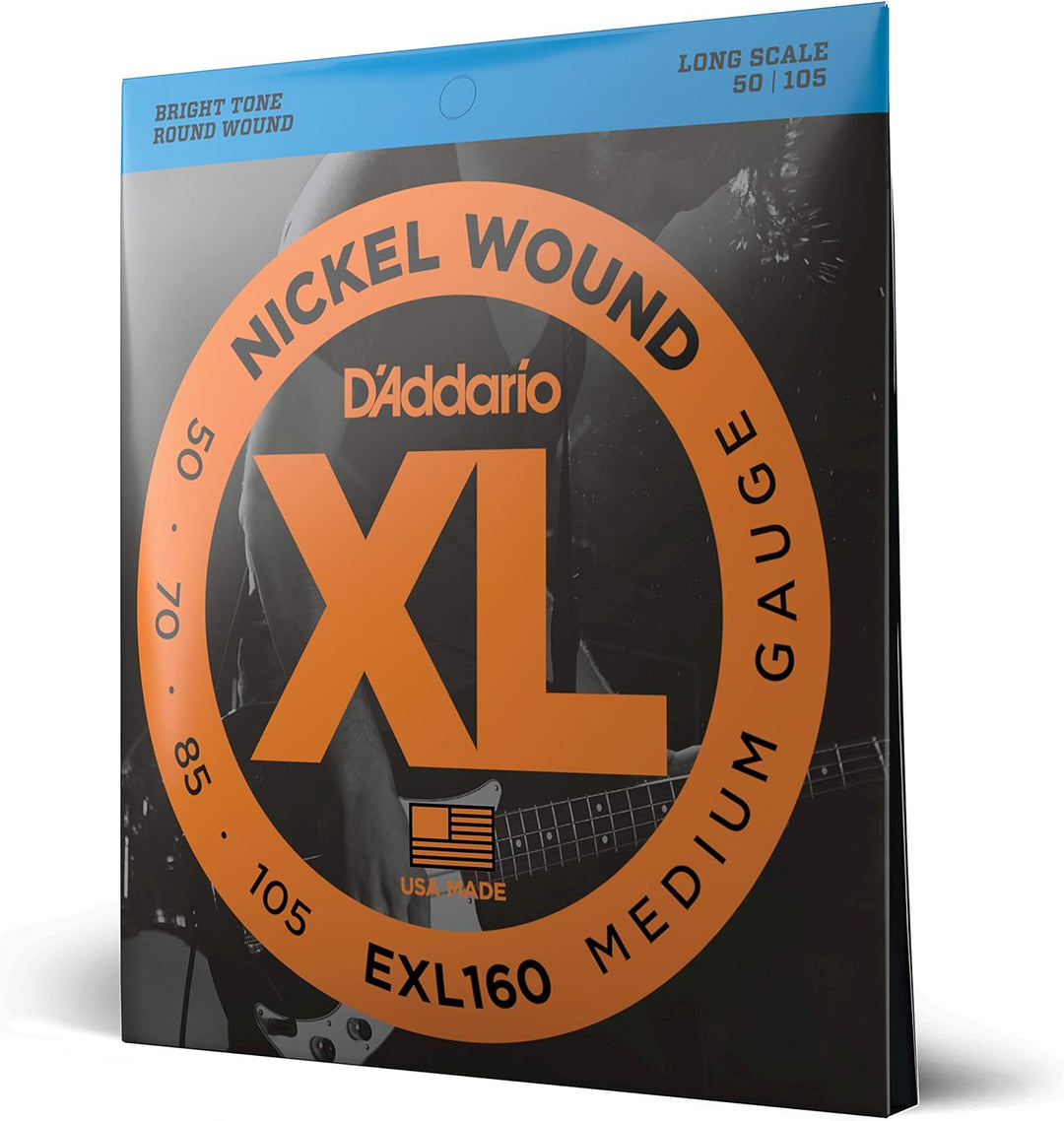 D'Addario E Bass Gitarrensaiten | Saiten E Bass | Bassgitarre Saiten | Saiten E-Bass | DER BELIEBTES