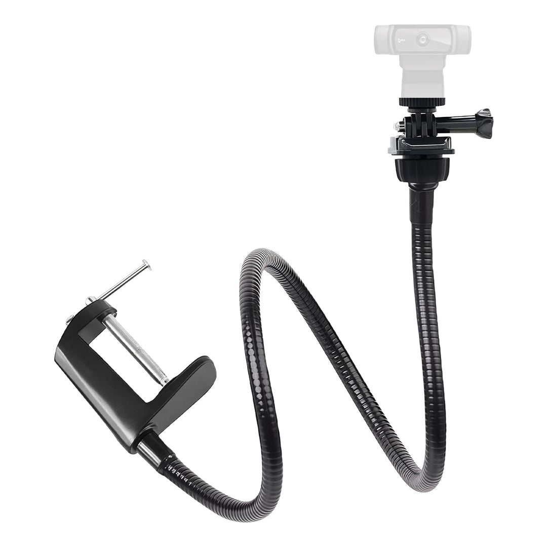 Webcam Stand, 66cm Verstellbarer Schwanenhals Webcam-Ständer, Schreibtisch-Klemmhalterung, für Logit