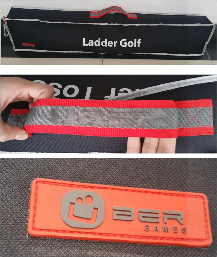 Ubergames Europe Profi Doppel Leitergolf Spinladder - Golfspiel - in Luxus Tasche - Echte Golf Bälle