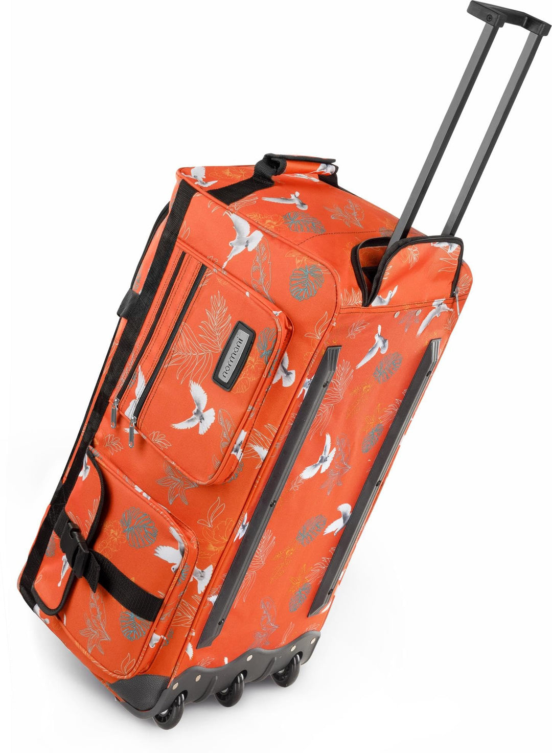normani Jumbo Reisetasche XXL Trolly mit Rollen aus robustem Material Farbe Friedenstaube / 80 Liter