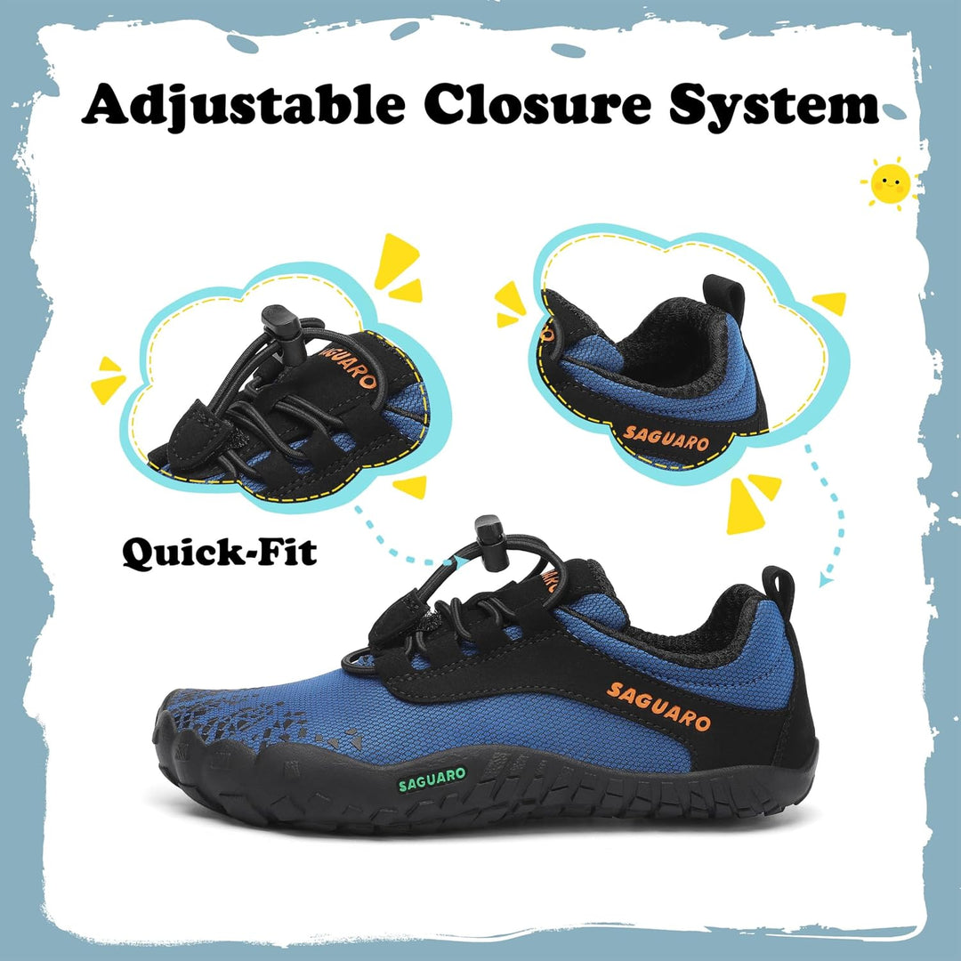SAGUARO Barfussschuhe Kinder Outdoor Sport Barfuss Schuhe für Jungen Mädchen Gr.24-36 27 EU Azurblau