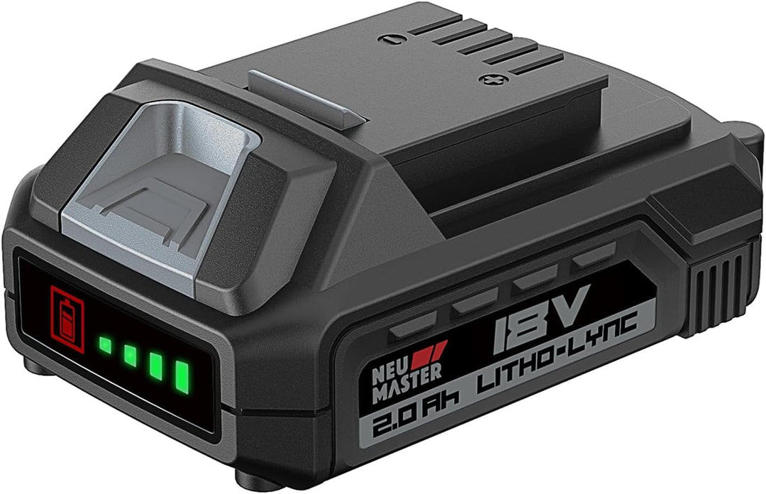 NEU MASTER 18V 2.0Ah Lithium-Ionen Akku für NEU MASTER Li-Ion 18V Werkzeuge Braun, Braun