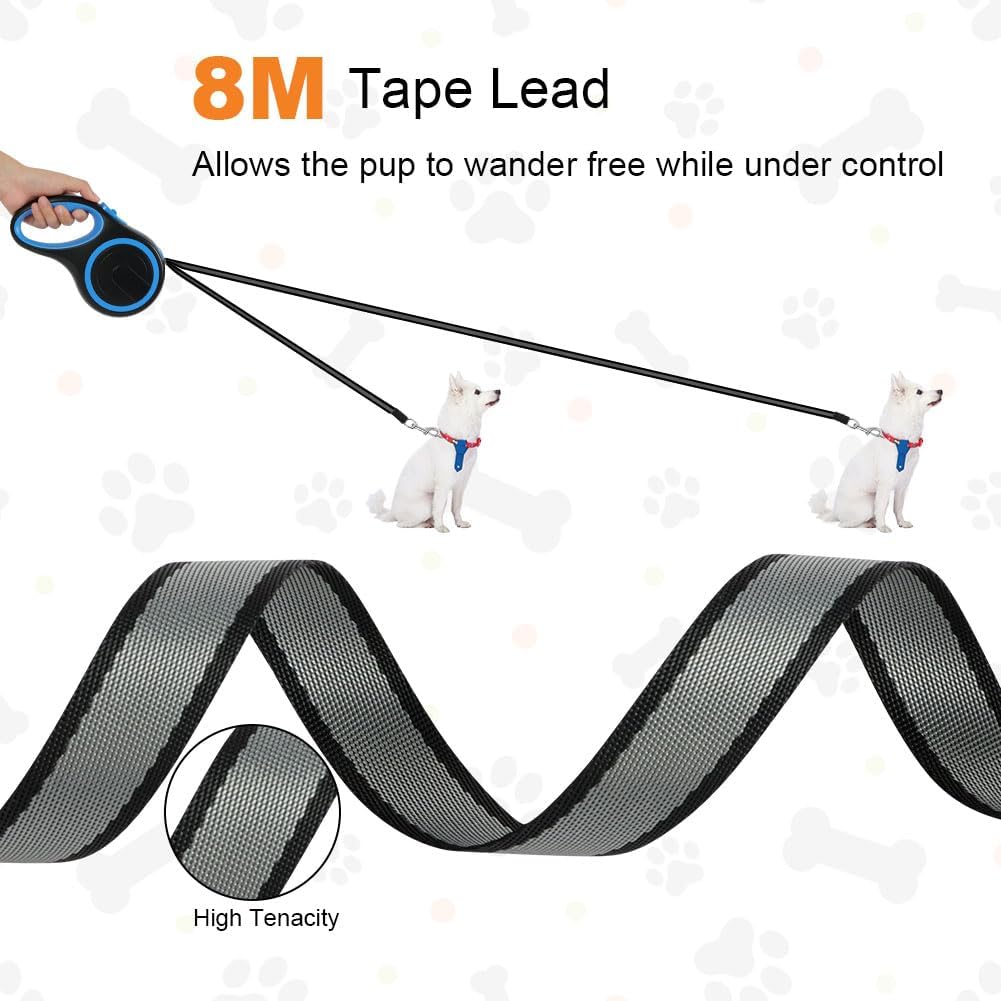 Aomig Rollleine für Hunde Hundeleine für Kleine Grosse Hunde 360° Verhedderungsfreier Ausziehbar mit