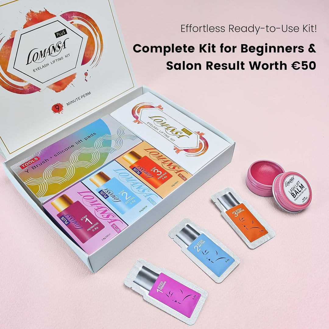 Lomansa Wimpernlifting Set, Lash Lifting Set, Augenbrauen Lifting, Lotion in Sachets, einfache Anwen