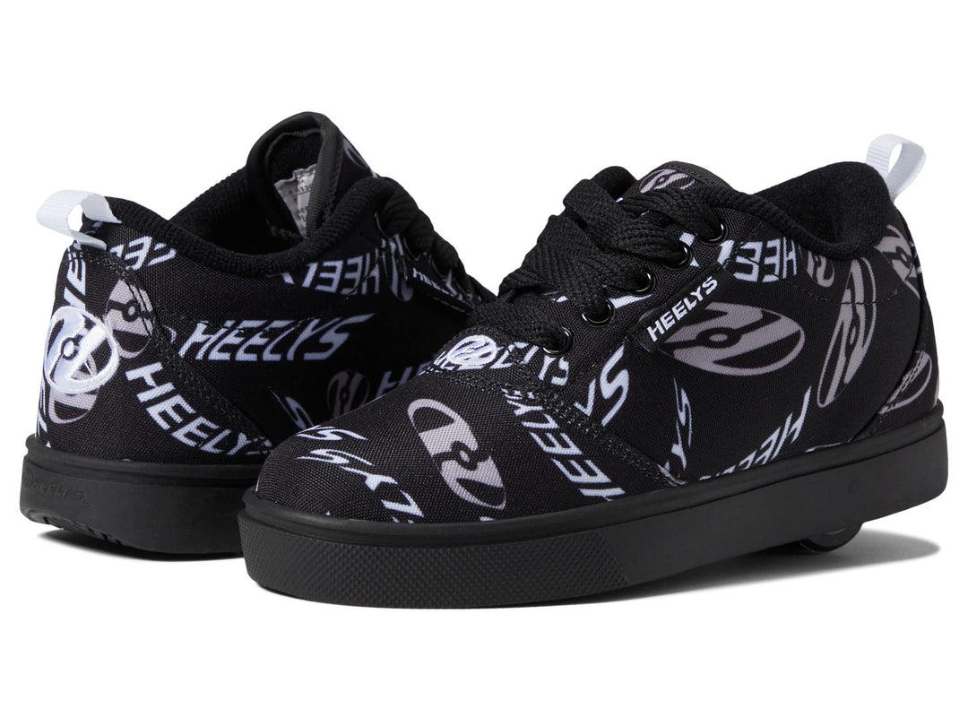 Heelys Mädchen HeelysFitnessschuhe 31 EU Schwarz Weiss Grau Wirbel Logo, 31 EU Schwarz Weiss Grau Wi