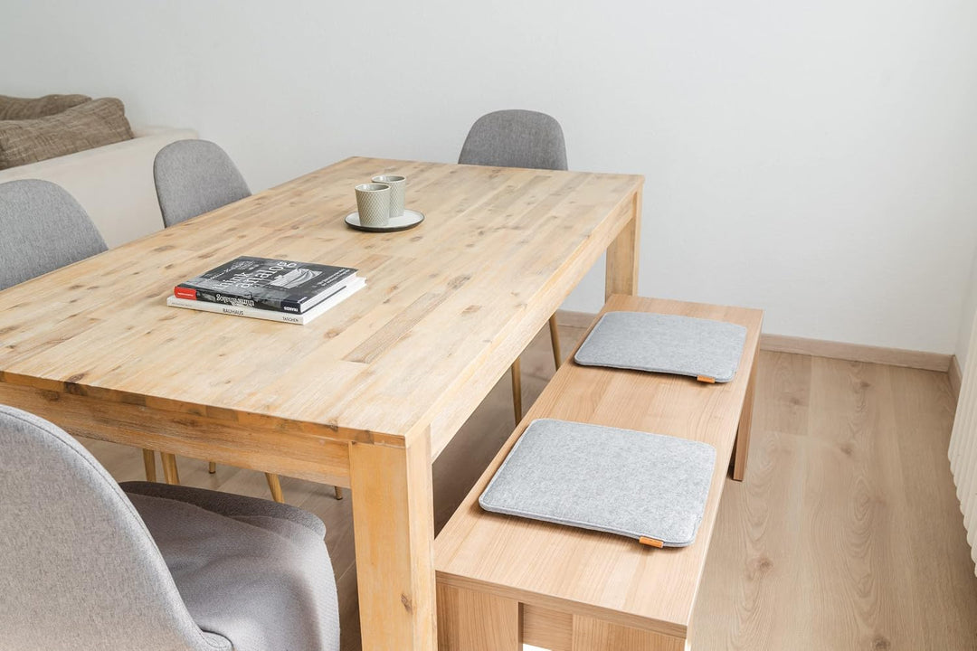 Miqio Design Sitzkissen Rechteckig aus Filz mit Antirutschnoppen | Nachhaltig aus recycelten PET Fla