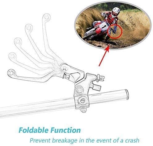 FXCNC Racing CNC Aluminum Dirt Bike Pivot Brake Clutch Lever Set for CRF 125 2014 Black, CRF 125 201