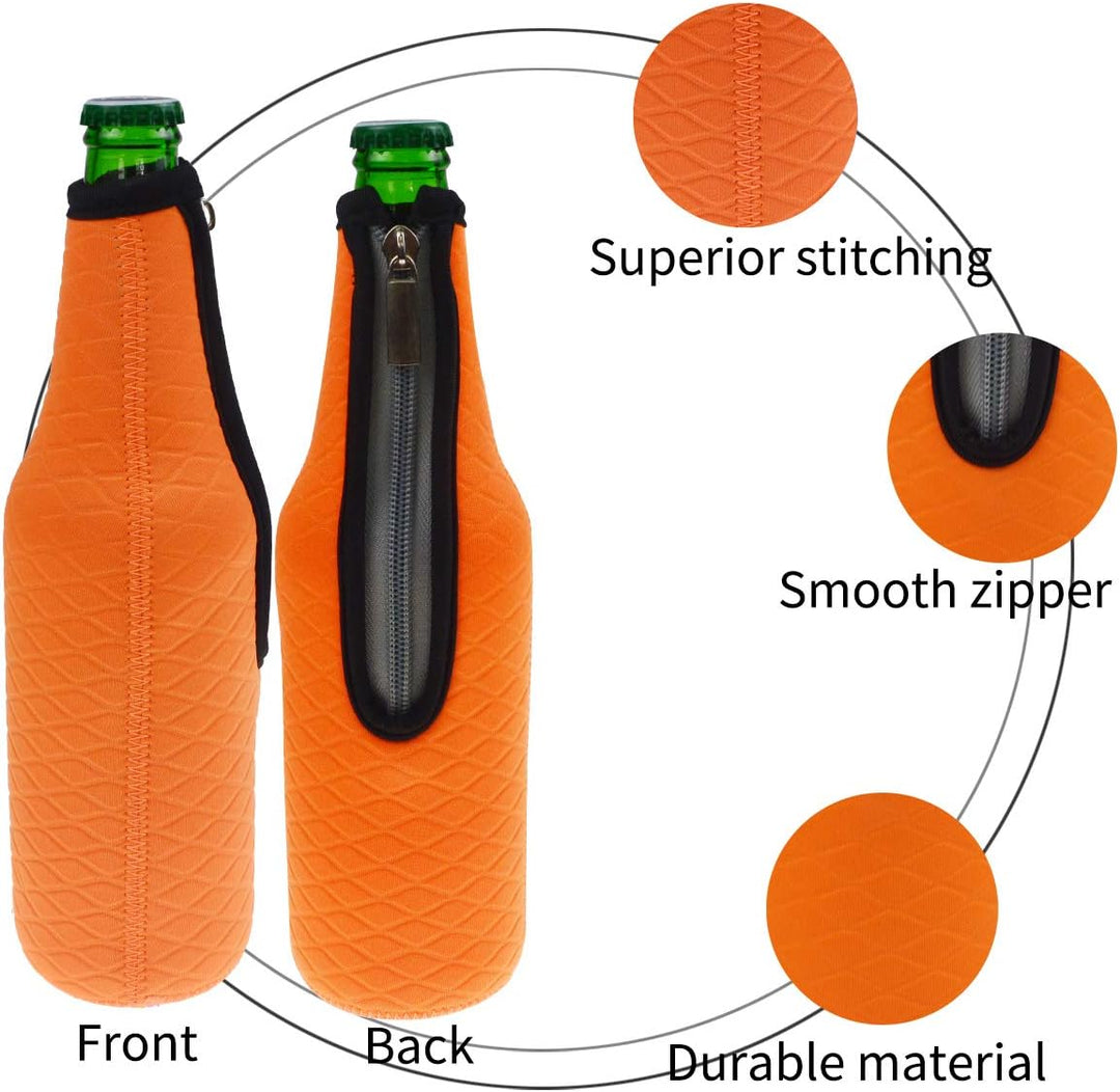 AF-WAN Neopren-Reissverschluss-Bierflaschen-Hülle, Bierflaschenhalter, 500 ml (Farbe 2)