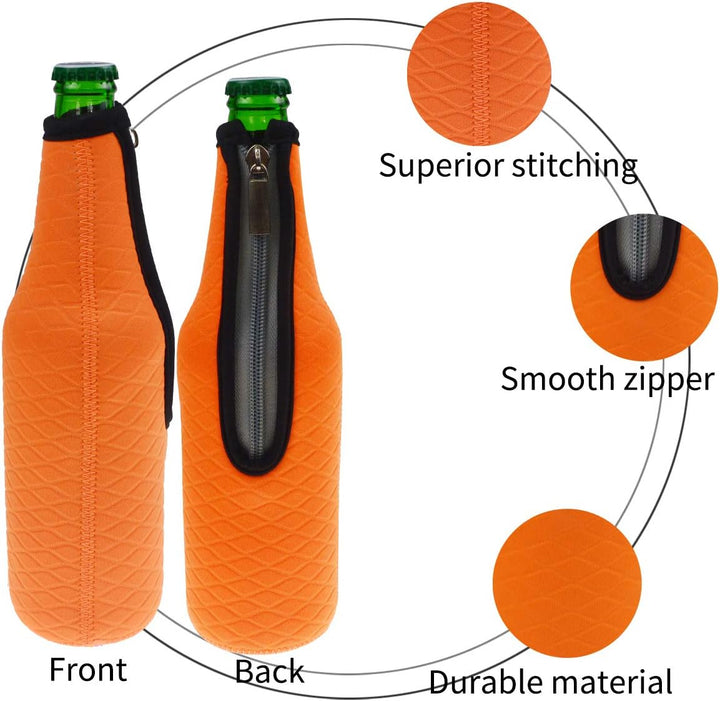 AF-WAN Neopren-Reissverschluss-Bierflaschen-Hülle, Bierflaschenhalter, 500 ml (Farbe 2)