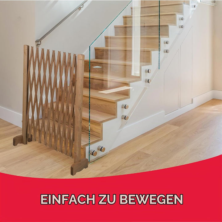 maxxpro Abspergitter Hund - Versenkbarer Hundegitter - Schutzgitter Ausziehbare Breite 30 bis 117 cm