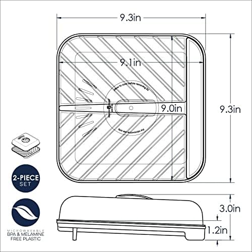 Nordic Ware 60173 Schräg Speck und Fleischtablett, Kunststoff, Weiss, Abgeschrägtes Speck-Table