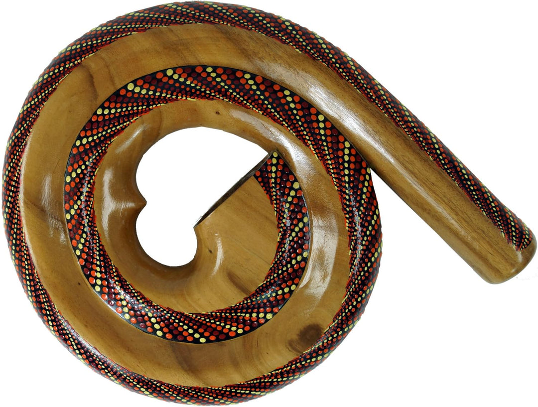 GURU SHOP Rundes Didgeridoo (Holz) - Modell 3, Braun, 28x30x4,5 cm, Musikinstrumente, Modell 3