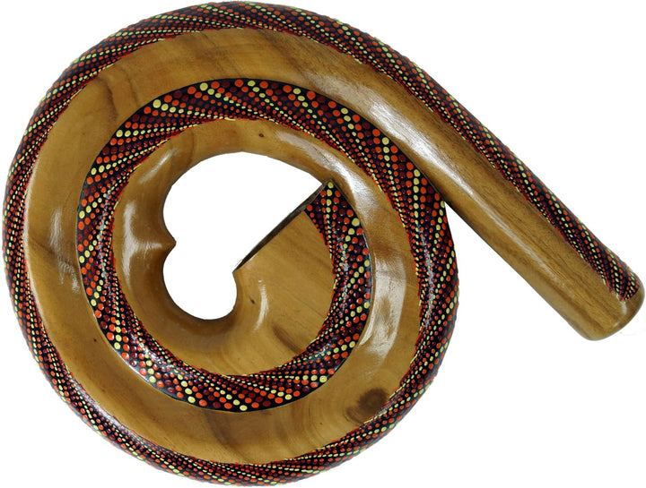 GURU SHOP Rundes Didgeridoo (Holz) - Modell 3, Braun, 28x30x4,5 cm, Musikinstrumente, Modell 3