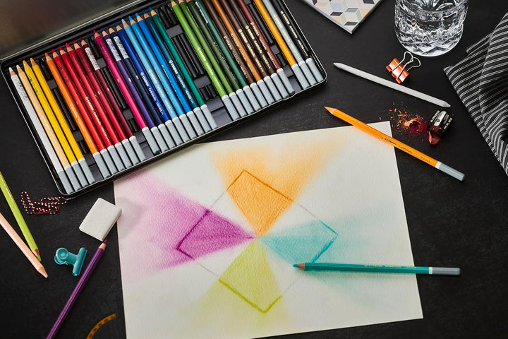 Pastellkreidestift - STABILO CarbOthello - ARTY+ - 60er Metalletui - mit 60 verschiedenen Farben 60e