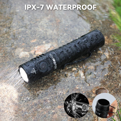 Wurkkos FC11-C LED Taschenlampe,led taschenlampe extrem hell,1300 Lumen Taschenlampe USB C Wiederauf