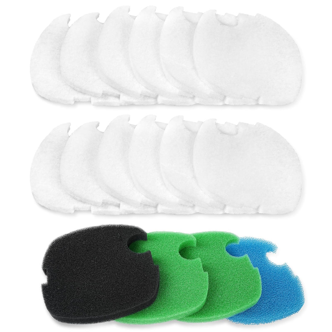 Ersatz-Filtereinsätze für Aquarien Sunsun/Grech/HW-303B, 16 Stück, 4 Bio + 12 Floss, 4 Bio + 12 Flos
