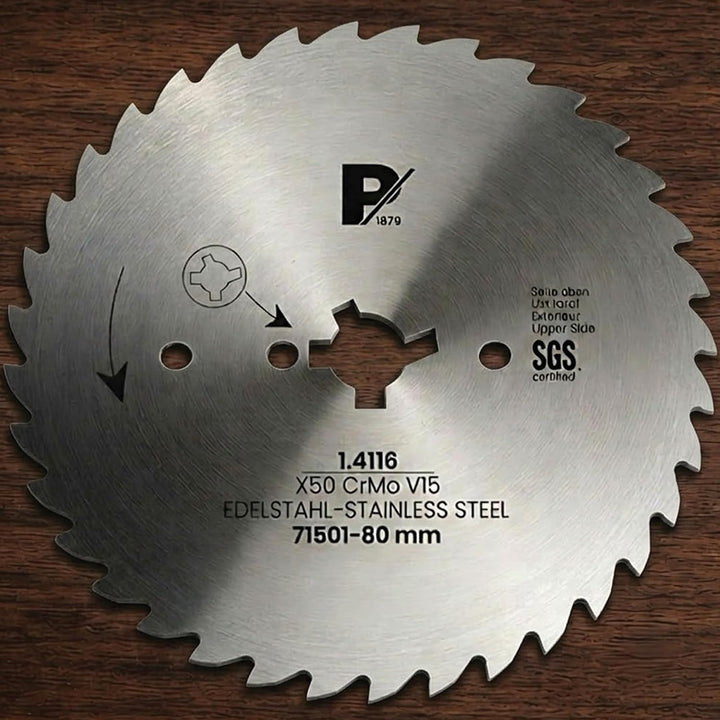 Pirge Kreismesser Universal 80 mm - Schärfstes Dönermesser aus Edelstahl in Premium Qualität (Gezähn