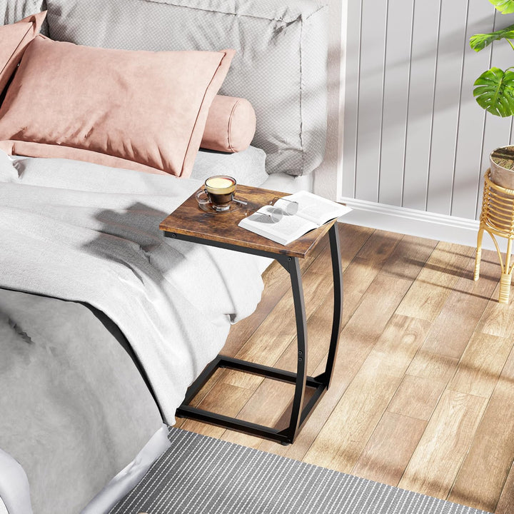 C-förmiger Beistelltisch 2er-Set, Wohnzimmer Tisch für Couch,C Form Sofatisch, Couchtisch,Tisch für