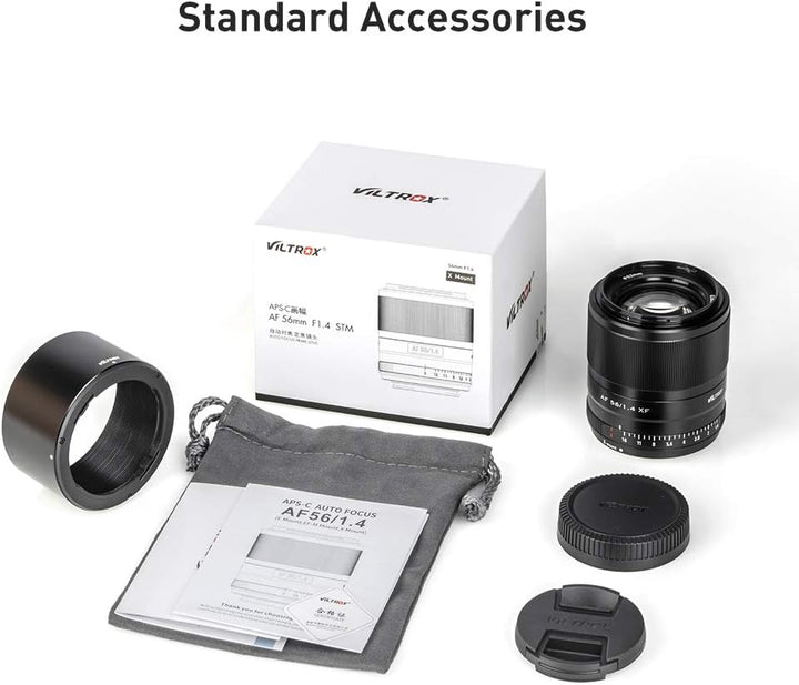 VILTROX AF 56mm f1.4 XF Prime Objektiv für Fuji X Mount X-E3 X-PRO3 X-A7 X-T4 X-T30 X-T200,(Festbren