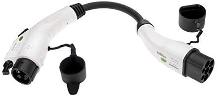 Adapter für Elektrofahrzeug Ladekabel - Typ 2 IEC 62196 auf Typ 1 SAE J1772 EV + Ladegerätadapter -