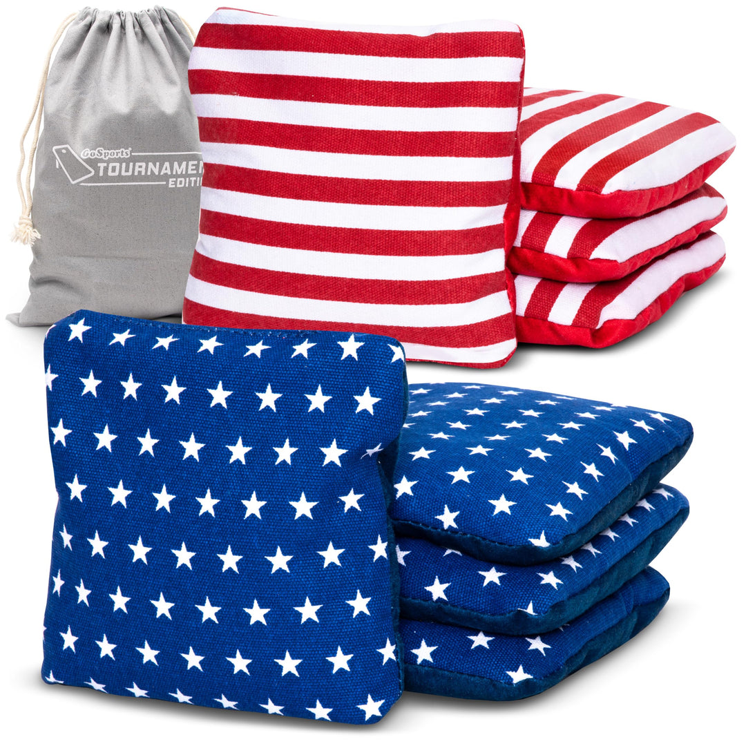 GoSports Unisex – Erwachsene Bean Bags Doppelseitige Cornhole Slide & Stop Regulierung Turnier Sitzs
