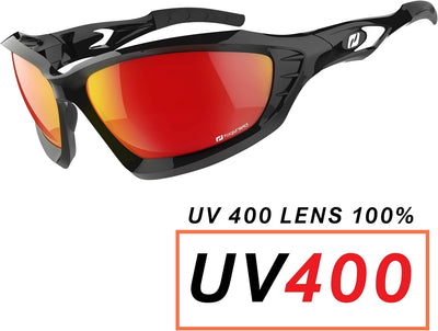 Daisan Elite fire verspiegelte Sportbrille Sonnenbrille