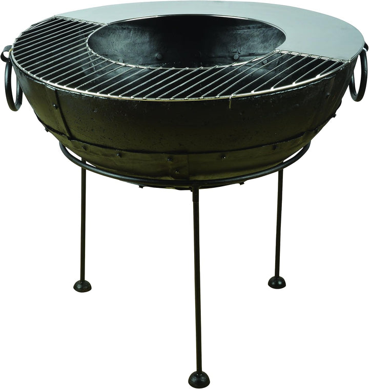 Esschert Design Grillrost/Grillplatte, aus dem Material „Carbonstahl“, 62,3 x 62,3 x 1,9 cm