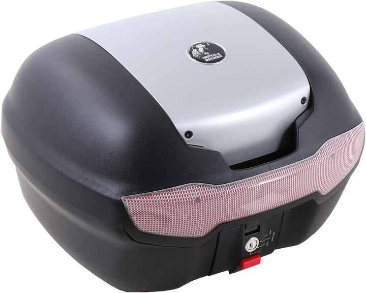 H&B Motorradtopcase Topcase Journey 40 mit Adapterplatte schwarz/Silber, Unisex, Sommer