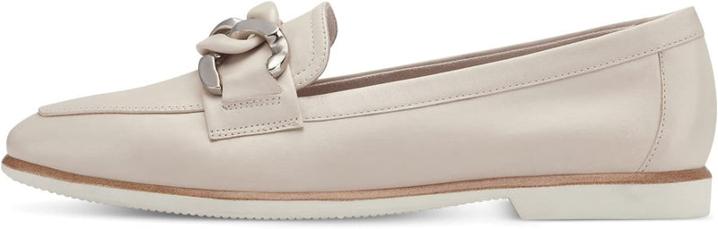 Tamaris Damen Slipper, Frauen Slip On,TOUCHit-Fussbett 41 EU Ivory Leather, 41 EU Ivory Leather