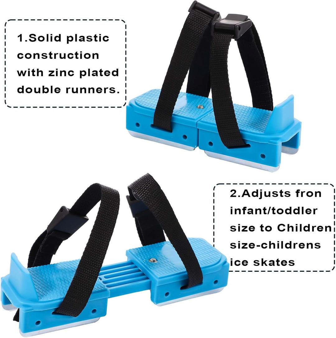 BOXOB Schlittschuhe für Kleinkinder, Verstellbar Doppelrutschen Kleinkind Schlittschuhe mit Klettver