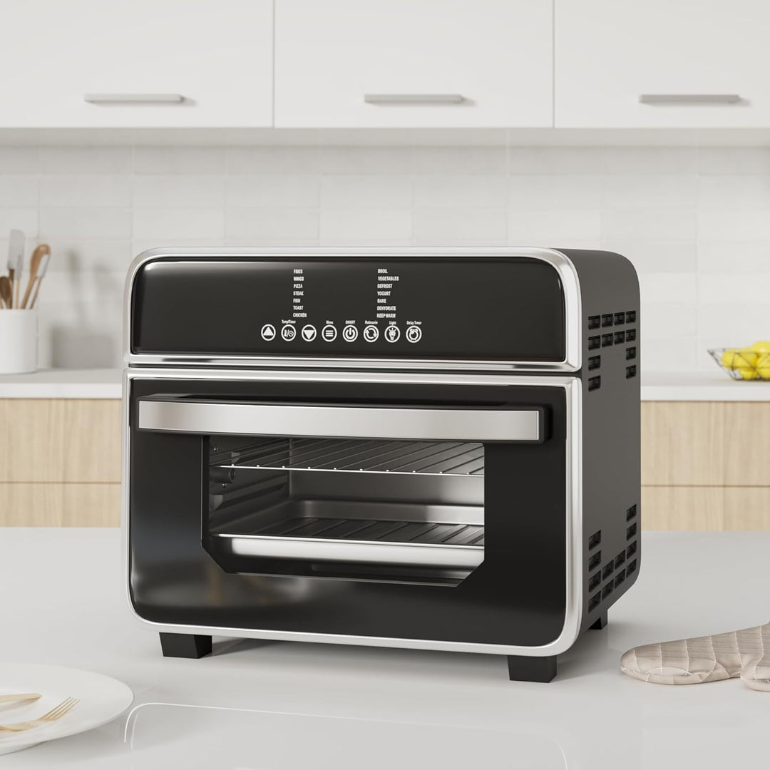 Deski HOT KITCHEN DESIGN Ofen Heissluft Fritteuse 15 Liter schwarz 1600 Watt 3in1 Multifunktion, 401