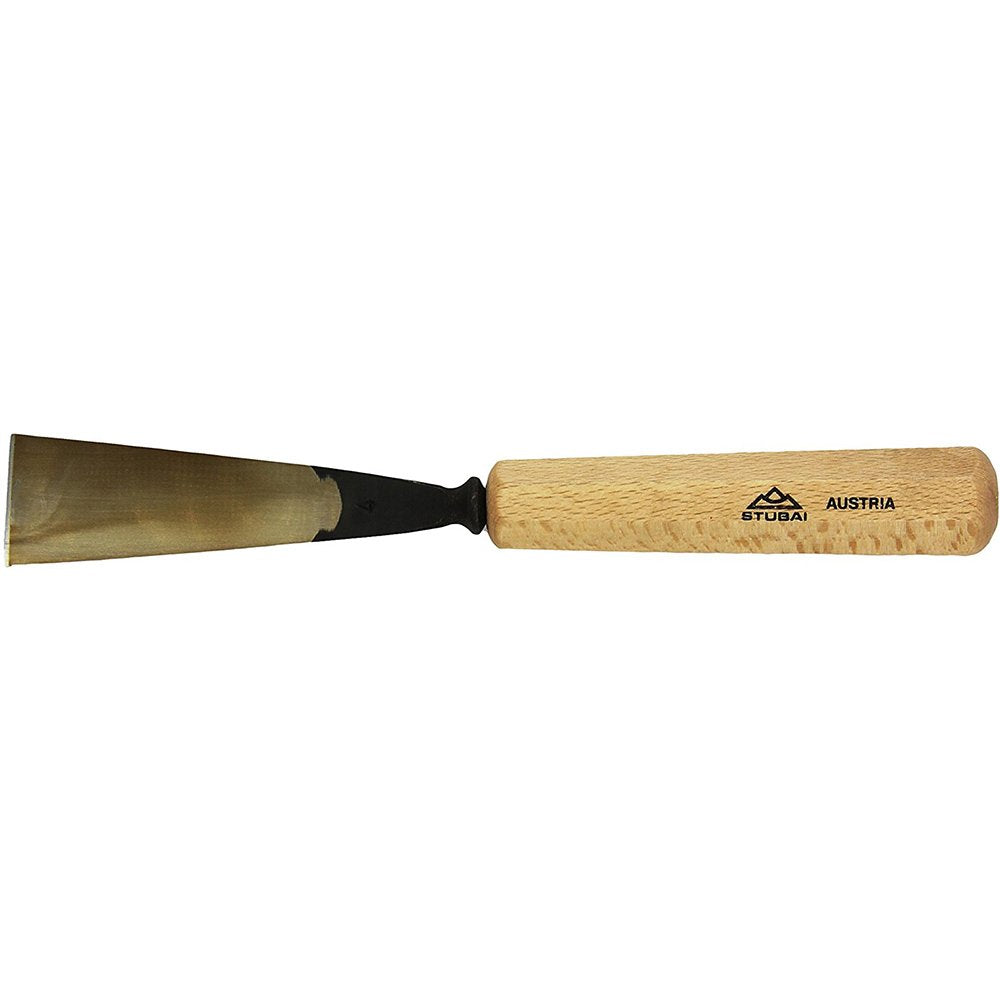 STUBAI Stemmeisen Stechbeitel Serie 52 - Form 4 | Gerades Flacheisen - 5 mm, mit Holzgriff, zum Vors