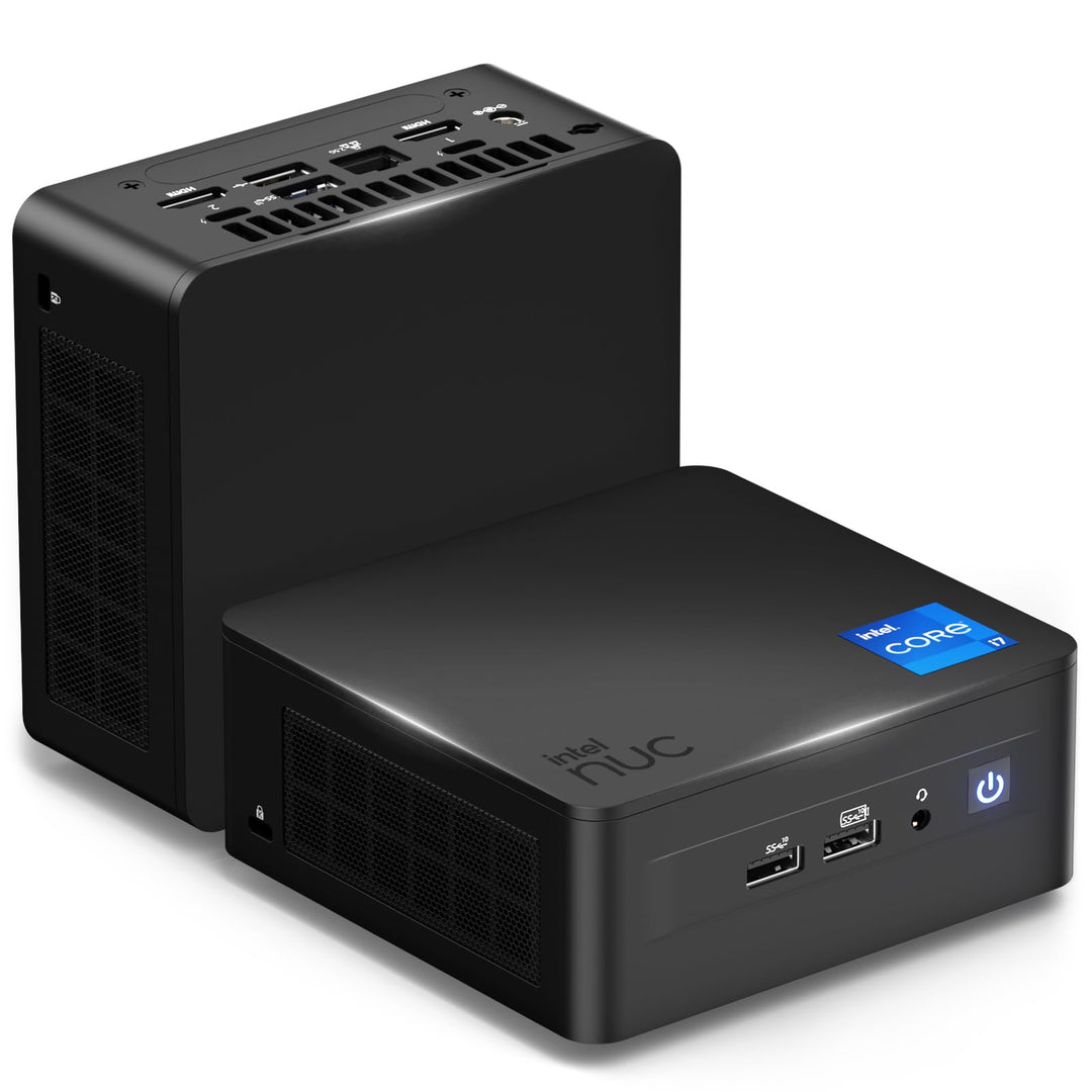 Intel NUC 13 Pro Mini PC, Core i7-1360 Prozessor Mini Computer (12C/16T/18M Cache), 32GB DDR4 1TB SS