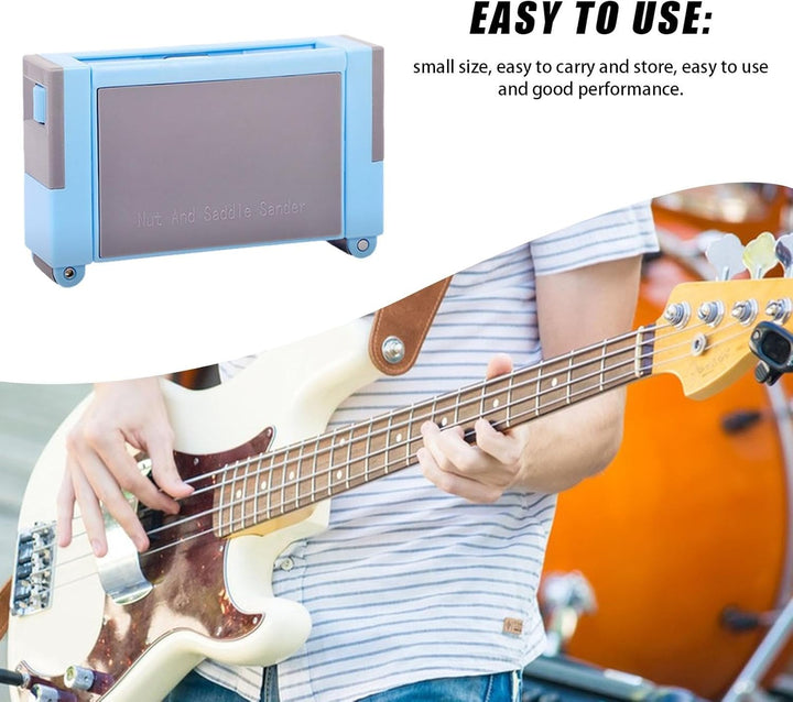 Guitar Luthier Tool, Bridge Nut Sander, Fastener and Saddle Sander, Leveler Slotting Files, Sturdy C