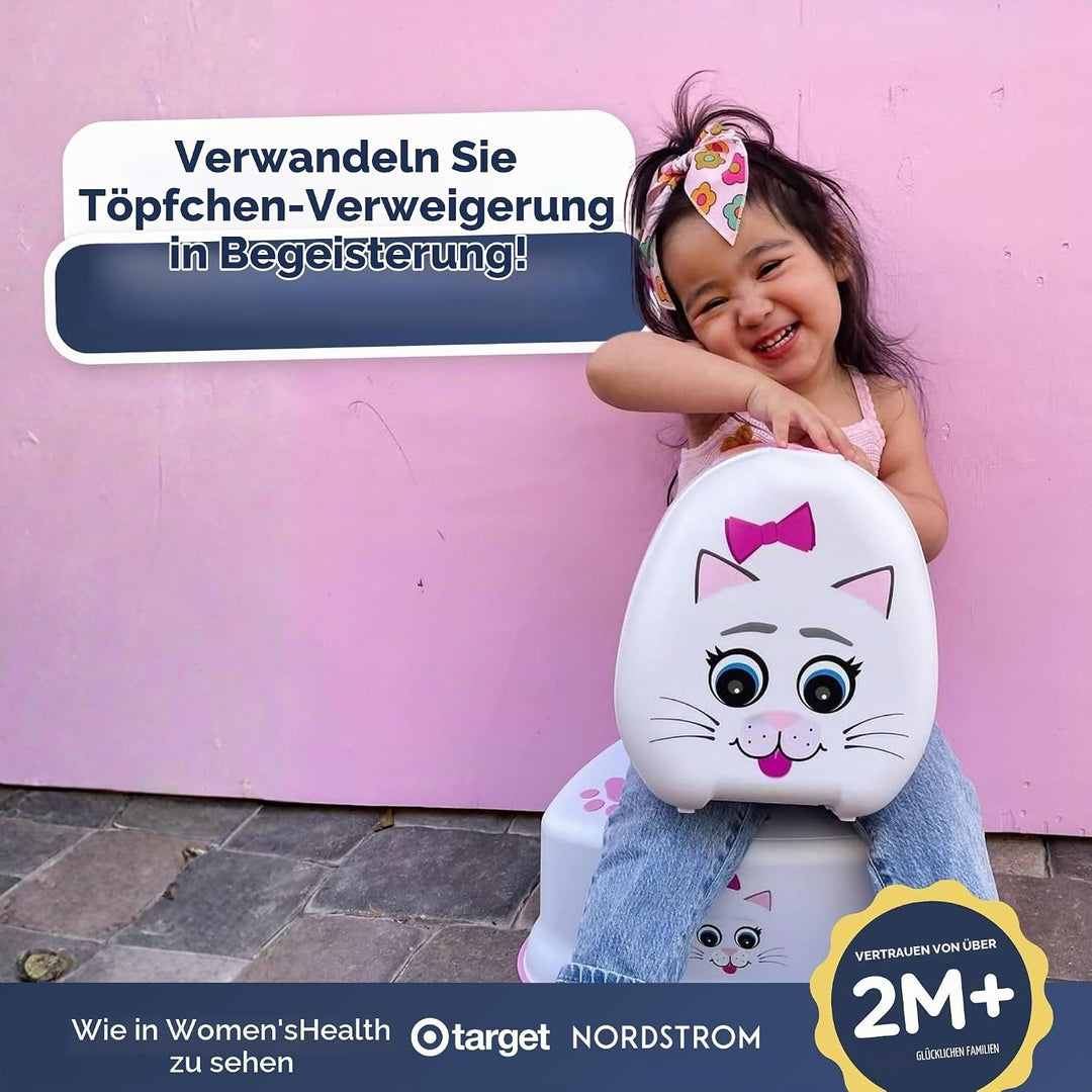 My Carry Potty - Katze Travel Töpfchen, preisgekrönter tragbarer Toilettensitz für Kleinkinder, den