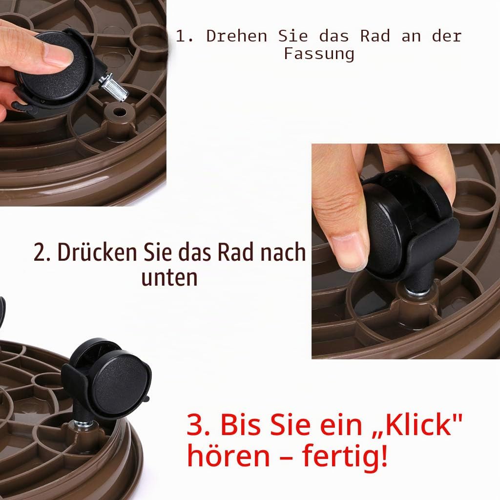 Skelang 30cm Rollbarer Blumentopfständer, Rollbarer Pflanzenständer, Pflanzenständer mit Universalra