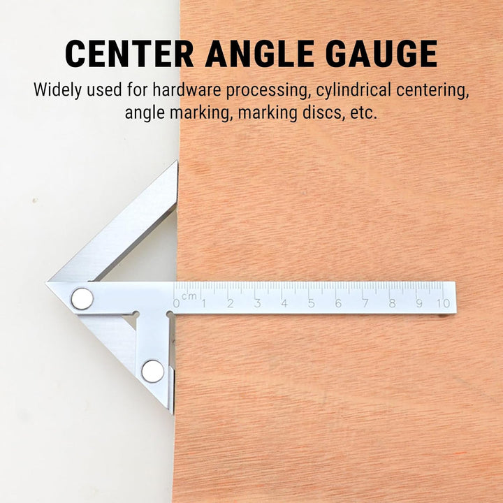 150 X 130 mm Zentrierwinkel Mittenfinder, Mittelmarkierungslehre Winkelmessgerät Zentrierwinkelsuche