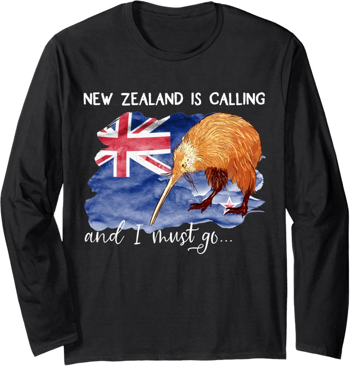 New Zealand is calling, and I must go... Neuseeland Geschenk Langarmshirt
