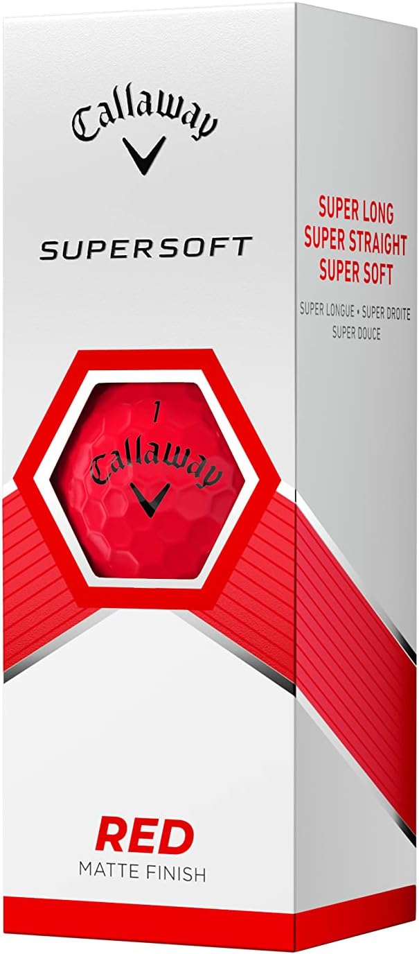 Callaway Supersoft Golfbälle 2023 Rot, Rot