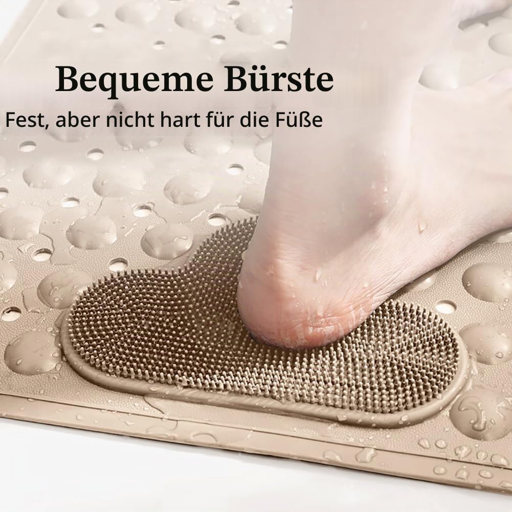 Duschmatte rutschfest 106x66cm,Antirutschmatte Dusche mit Ablauflöchern,Duscheinlage rutschfest mit