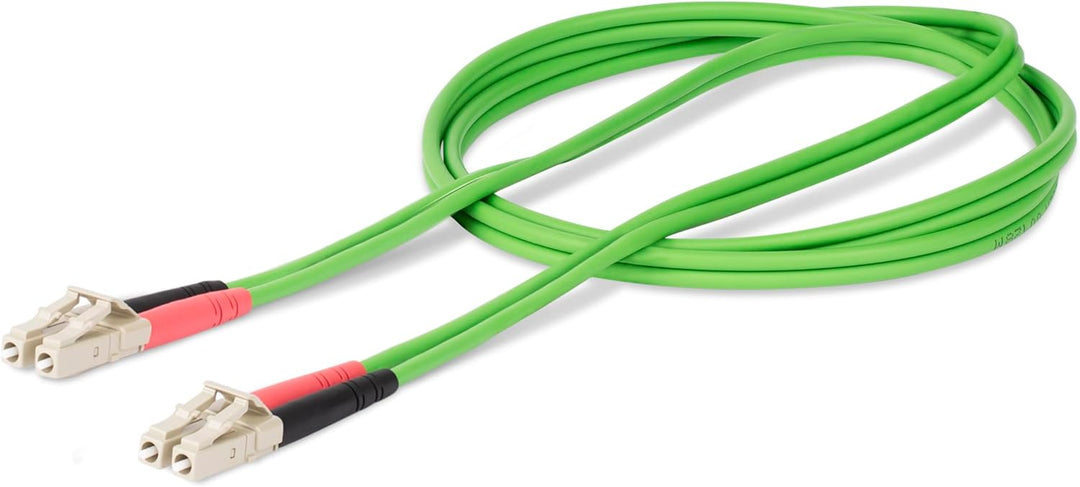 StarTech.com 2m LC zu LC (UPC) OM5 Multimode Glasfaserkabel, 50/125µm Duplex LOMMF Zipcord, 40G/100G