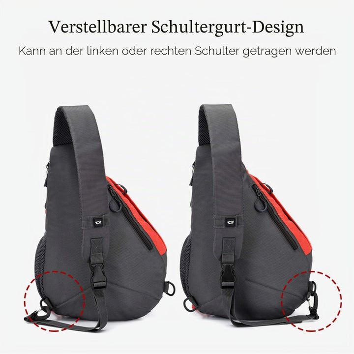 FANDARE Leicht Brusttasche Sling Rucksack Schultertasche Chest Bag Crossbody Umhängetasche Sporttasc
