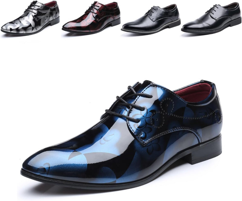 Anzugschuhe Herren Oxford Derby Schuhe Brogues Lederschuhe Hochzeitsschuhe Schnürhalbschuhe Business